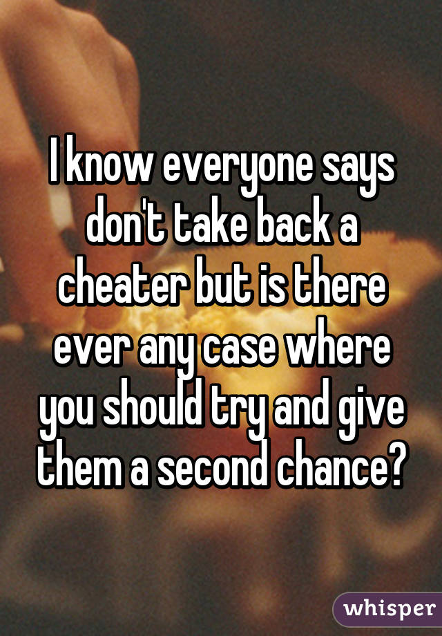 Should You Give A Cheater A Second Chance