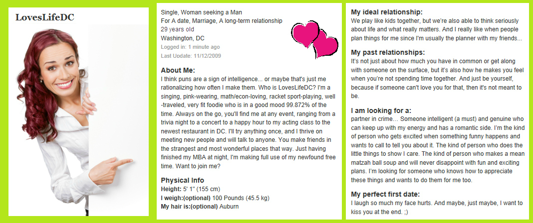Example Of A Profile For A Hookup Site