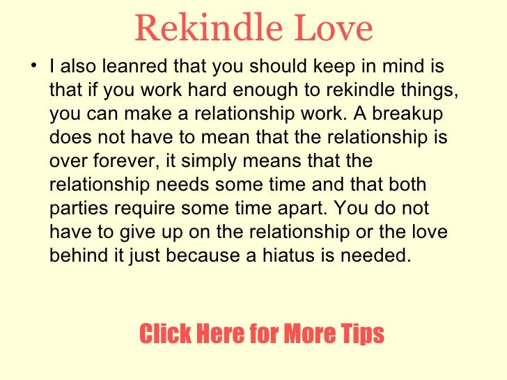 How To Rekindle Love In A Relationship